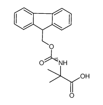 2-(9H-fluoren-9-ylmethoxycarbonylamino)-2-methylpropanoic acid-15N Structure