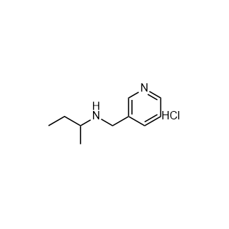 N-(吡啶-3-基甲基)丁-2-胺盐酸盐结构式