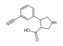 4-(3-cyanophenyl)pyrrolidine-3-carboxylic acid Structure