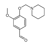 3-methoxy-4-(piperidin-1-ylmethoxy)benzaldehyde Structure