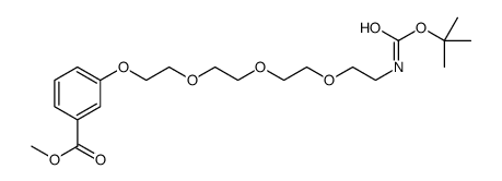 3-(11-BOC-AMINO-3,6,9-TRIOXAUNDECANOXY)BENZOIC ACID METHYL ESTER结构式