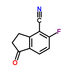 5-Fluoro-1-oxo-4-indanecarbonitrile结构式