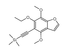 4,7-dimethoxy-6-ethoxy-5-<2-(trimethylsilyl)-1-ethynyl>benzofuran Structure