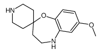 7-methoxyspiro[4,5-dihydro-3H-1,5-benzoxazepine-2,4'-piperidine]结构式