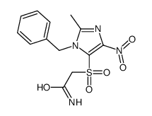 2-((2-Methyl-4-nitro-1-(phenylmethyl)-1H-imidazol-5-yl)sulfonyl)acetam ide structure