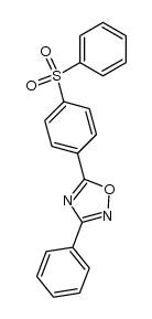 5-(4-benzenesulfonyl-phenyl)-3-phenyl-[1,2,4]oxadiazole结构式