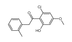 1-(2-chloro-6-hydroxy-4-methoxy)phenyl-2-(2-methylphenyl)-1-ethanone结构式