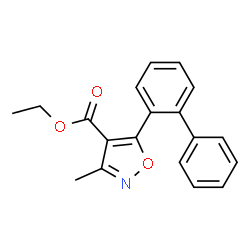 4-Isoxazolecarboxylicacid,5-[1,1-biphenyl]-2-yl-3-methyl-,ethylester(9CI) structure