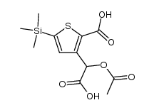 2-acetoxy-[2-carboxy-5-(trimethylsilyl)thiophen-3-yl]acetic acid结构式