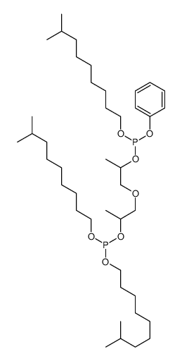 Phosphorous acid, 2-[2-[[bis(isodecyloxy)phosphino]oxy]propoxy]-1-methylethyl isodecyl phenyl ester结构式