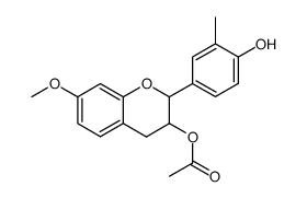 Acetic acid 2-(4-hydroxy-3-methyl-phenyl)-7-methoxy-chroman-3-yl ester结构式