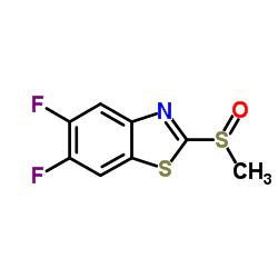 5,6-Difluoro-2-(methylsulfinyl)-1,3-benzothiazole结构式