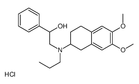 2-[(6,7-dimethoxy-1,2,3,4-tetrahydronaphthalen-2-yl)-propylamino]-1-phenylethanol,hydrochloride结构式