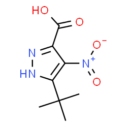3-tert-butyl-4-nitro-1H-pyrazole-5-carboxylic acid structure