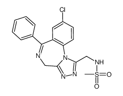N-[(8-chloro-6-phenyl-4H-[1,2,4]triazolo[4,3-a][1,4]benzodiazepin-1-yl)methyl]methanesulfonamide结构式