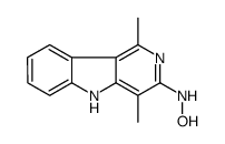 N-(1,4-dimethyl-5H-pyrido[4,3-b]indol-3-yl)hydroxylamine结构式