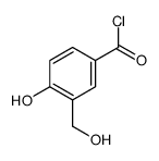 Benzoyl chloride, 4-hydroxy-3-(hydroxymethyl)- (9CI) Structure