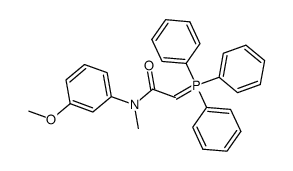 N-(3-Methoxyphenyl)-N-methyl-2-(triphenylphosphoranyliden)acetamid结构式