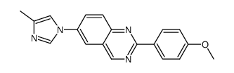 [6-(4-methyl-1H-imidazol-1-yl)-2-(4-methoxyphenyl)]quinazoline结构式