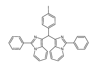 bis(3-phenyl-1-imidazo[1,5-a]pyridyl)-4-methylphenylmethane结构式