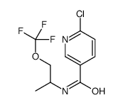 6-Chloro-N-[1-(trifluoromethoxy)-2-propanyl]nicotinamide结构式