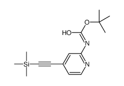 tert-butyl N-[4-(2-trimethylsilylethynyl)pyridin-2-yl]carbamate Structure