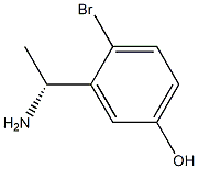 3-((1R)-1-AMINOETHYL)-4-BROMOPHENOL结构式