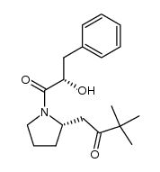 1-[(S)-1-((S)-3-Phenyllactoyl)-2-pyrrolidinyl]-3,3-dimethyl-2-butanon结构式