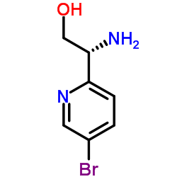 (2R)-2-Amino-2-(5-bromo-2-pyridinyl)ethanol结构式