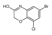 6-BROMO-8-CHLORO-2H-BENZO[B][1,4]OXAZIN-3(4H)-ONE结构式