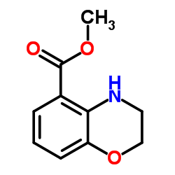 3,4-二氢-2H-苯并[b][1,4]恶唑-5-羧酸甲酯结构式