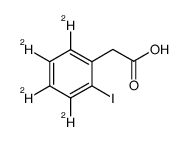 2-(2-iodo-3,4,5,6-(2)H4-phenyl)acetic acid结构式