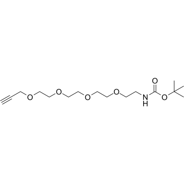 Boc-N-Amido-PEG4-propargyl结构式