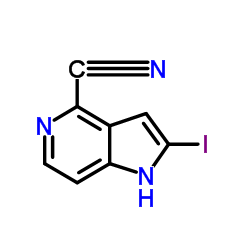 2-Iodo-1H-pyrrolo[3,2-c]pyridine-4-carbonitrile结构式