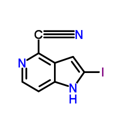 2-Iodo-1H-pyrrolo[3,2-c]pyridine-4-carbonitrile structure