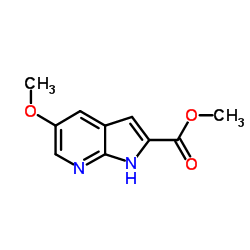 Methyl 5-methoxy-1H-pyrrolo[2,3-b]pyridine-2-carboxylate结构式