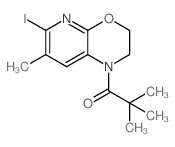 1-(6-碘-7-甲基-2,3-二氢-1h-吡啶[2,3-b]-[1,4]恶嗪-1-基)-2,2-二甲基丙烷-1-酮结构式