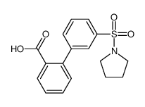 2-(3-pyrrolidin-1-ylsulfonylphenyl)benzoic acid Structure