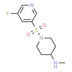 1-(5-fluoropyridin-3-ylsulfonyl)-N-Methylpiperidin-4-amine structure