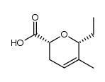 (+)-(2R,6R)-6-ethyl-5-methyl-3,6-dihydro-2H-pyran-2-yl carboxylic acid Structure