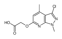 2-((3-chloro-1,4-dimethyl-1H-pyrazolo[3,4-b]pyridin-6-yl)oxy)acetic acid结构式