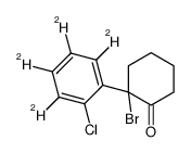 2-Bromo-2-(6-chlorophenyl)cyclohexanone-d4 Structure