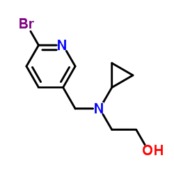 2-{[(6-Bromo-3-pyridinyl)methyl](cyclopropyl)amino}ethanol Structure