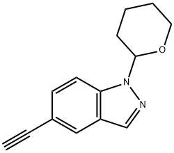 5-Ethynyl-1-(tetrahydro-2H-pyran-2-yl)-1H-indazole Structure