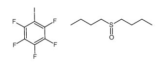 1,2,3,4,5-pentafluoro-6-iodobenzene compound with 1-(butylsulfinyl)butane (1:1)结构式