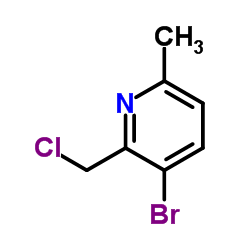 3-Bromo-2-(chloromethyl)-6-methylpyridine结构式