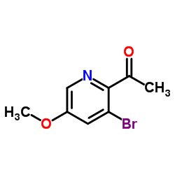 1-(3-Bromo-5-methoxy-2-pyridinyl)ethanone结构式