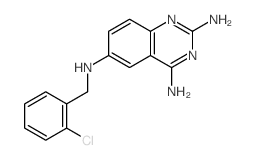 N6-[(2-chlorophenyl)methyl]quinazoline-2,4,6-triamine结构式