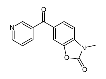 3-methyl-6-(pyridine-3-carbonyl)-1,3-benzoxazol-2-one结构式