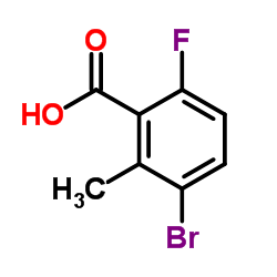 3-Bromo-6-fluoro-2-methylbenzoic acid Structure